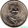 Монета. США. 1 доллар 2009 год. Президент США № 9, Уильям Генри Гаррисон. Монетный двор D.