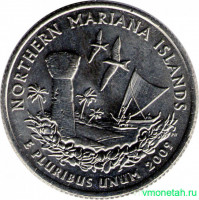 Монета. США. 25 центов 2009 год. Штат № 56 Северные Марианские острова. Монетный двор D.