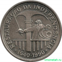 Монета. Португалия. 100 эскудо 1990 год. 350 лет независимости Португалии.