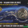 Монета. Бельгия. 2 евро 2018 год. 50 лет спутнику ESRO-2B. Коинкарта.