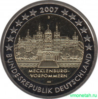 Монета. Германия. 2 евро 2007 год. Мекленбург (D).