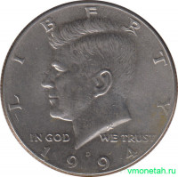 Монета. США. 50 центов 1994 год. Монетный двор D.
