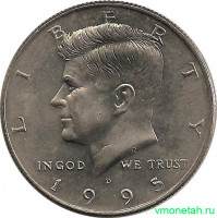 Монета. США. 50 центов 1995 год. Монетный двор D.