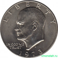 Монета. США. 1 доллар 1973 год. Монетный двор D.