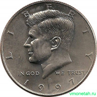 Монета. США. 50 центов 1997 год. Монетный двор D.