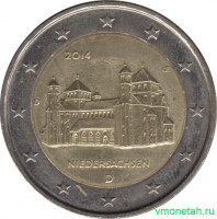 Монета. Германия. 2 евро 2014 год. Нижняя Саксония (D).