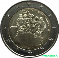 Монета. Мальта. 2 евро 2013 год. Собственное правительство 1921 года.