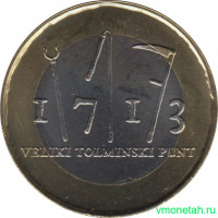 Монета. Словения. 3 евро 2013 год. 300 лет крестьянскому восстанию в Толмине.