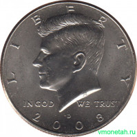 Монета. США. 50 центов 2008 год. Монетный двор D.