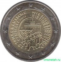 Монета. Германия. 2 евро 2015 год. 25 лет объединения Германии (F).