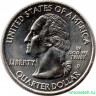 Монета. США. 25 центов 2001 год. Штат № 14 Вермонт. Монетный двор D.